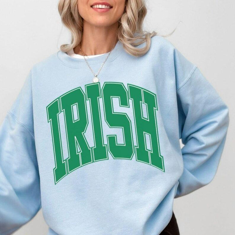 Irish Sweatshirt and Crewneck, Perfect for St. Patrick’S Day, Trendy Oversized Shirt, Saint Patrick’S Day or St. Paddy’S Celebration, Stylish and Comfy Wear