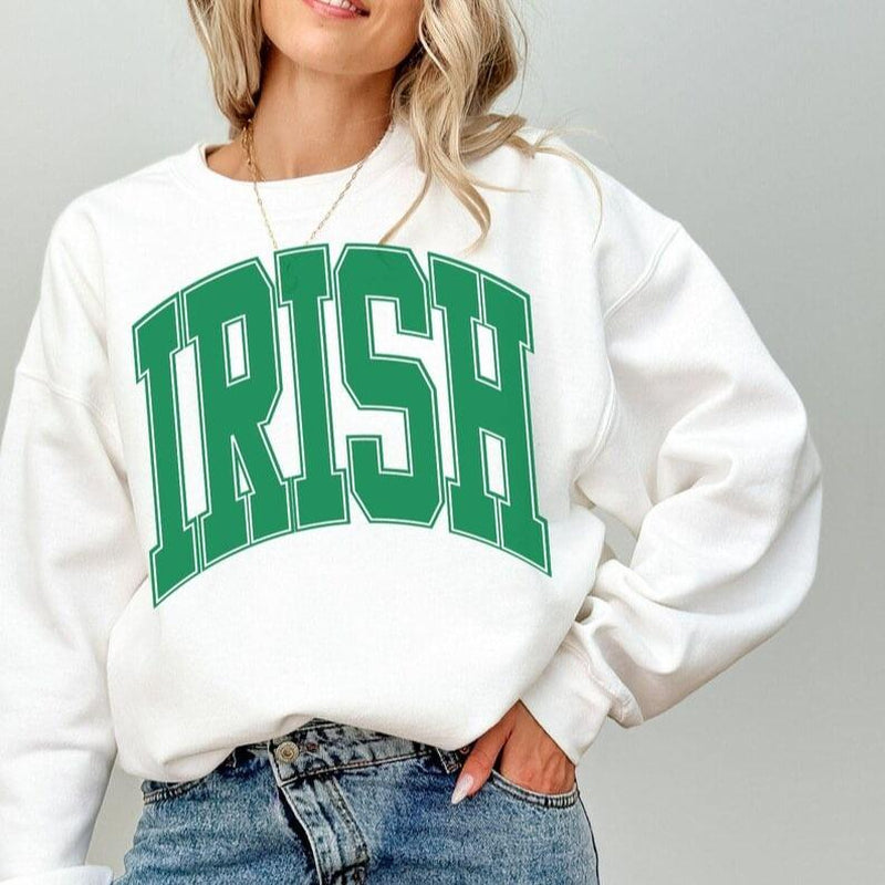 Irish Sweatshirt and Crewneck, Perfect for St. Patrick’S Day, Trendy Oversized Shirt, Saint Patrick’S Day or St. Paddy’S Celebration, Stylish and Comfy Wear