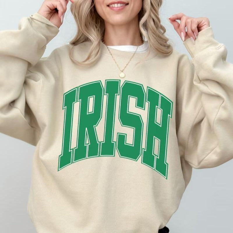 Irish Sweatshirt and Crewneck, Perfect for St. Patrick’S Day, Trendy Oversized Shirt, Saint Patrick’S Day or St. Paddy’S Celebration, Stylish and Comfy Wear