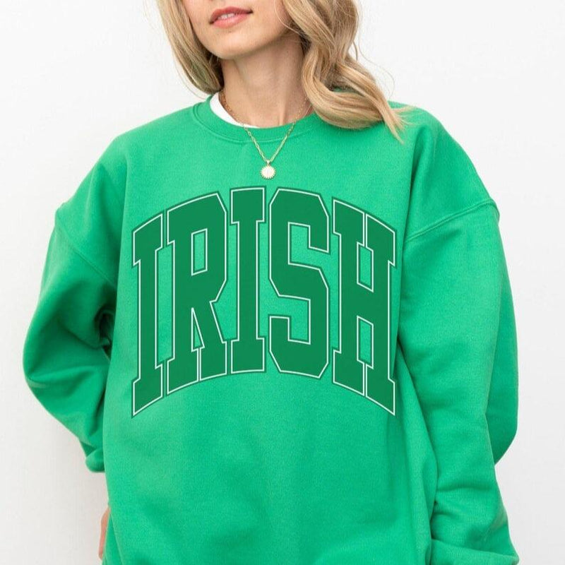 Irish Sweatshirt and Crewneck, Perfect for St. Patrick’S Day, Trendy Oversized Shirt, Saint Patrick’S Day or St. Paddy’S Celebration, Stylish and Comfy Wear