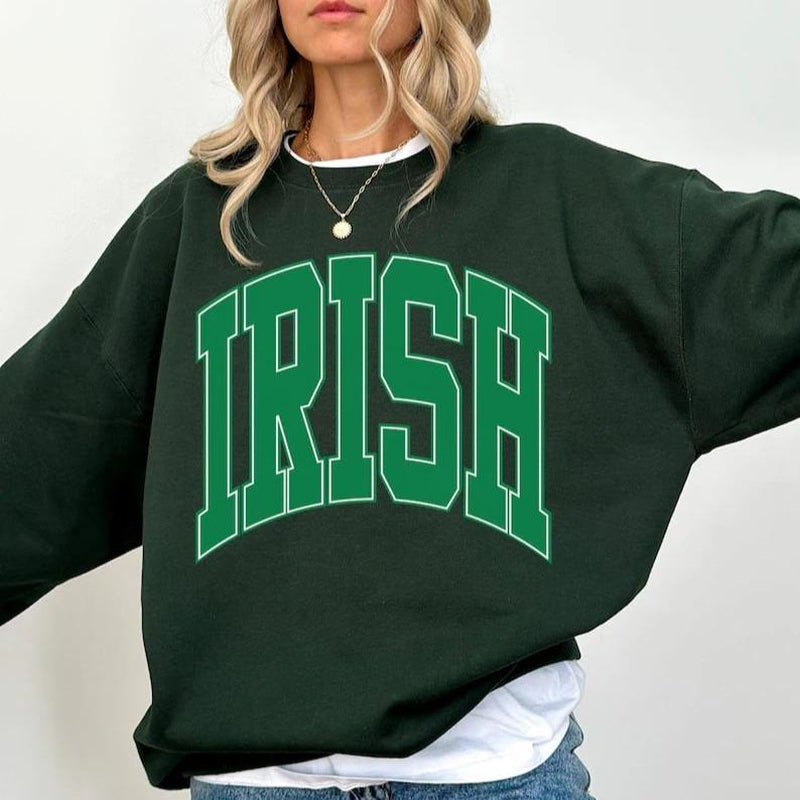 Irish Sweatshirt and Crewneck, Perfect for St. Patrick’S Day, Trendy Oversized Shirt, Saint Patrick’S Day or St. Paddy’S Celebration, Stylish and Comfy Wear