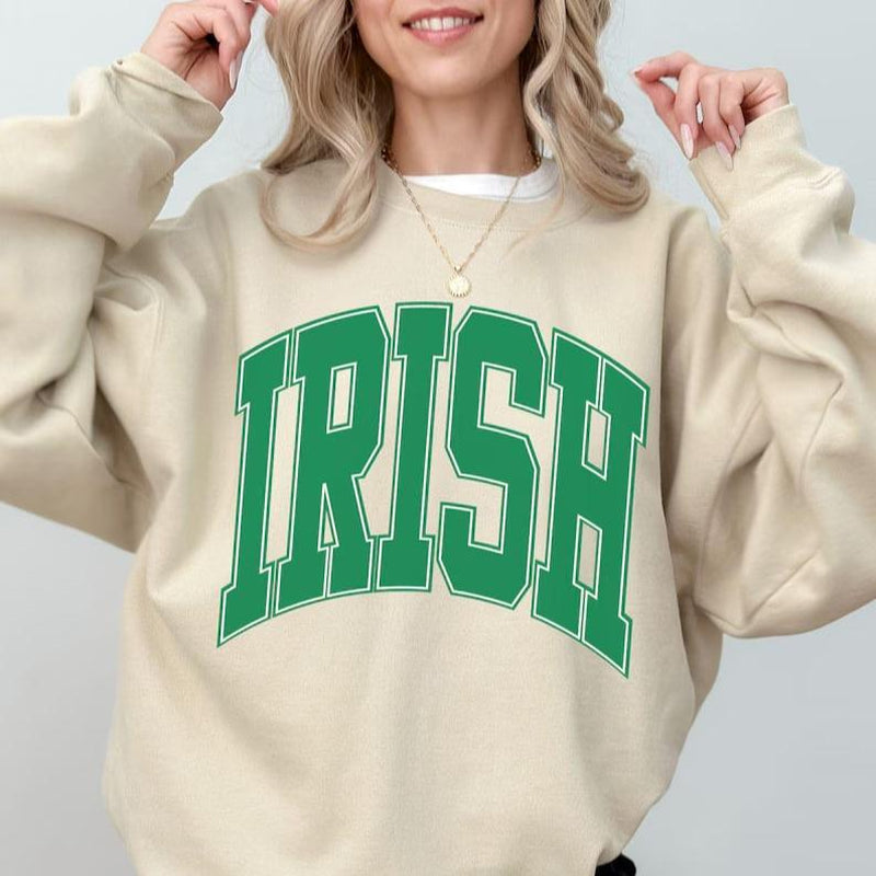 Irish Sweatshirt and Crewneck, Perfect for St. Patrick’S Day, Trendy Oversized Shirt, Saint Patrick’S Day or St. Paddy’S Celebration, Stylish and Comfy Wear