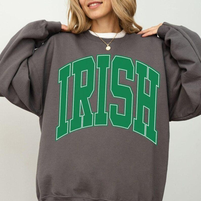 Irish Sweatshirt and Crewneck, Perfect for St. Patrick’S Day, Trendy Oversized Shirt, Saint Patrick’S Day or St. Paddy’S Celebration, Stylish and Comfy Wear