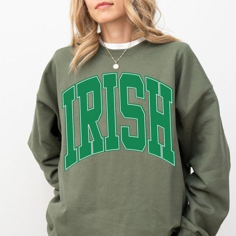 Irish Sweatshirt and Crewneck, Perfect for St. Patrick’S Day, Trendy Oversized Shirt, Saint Patrick’S Day or St. Paddy’S Celebration, Stylish and Comfy Wear
